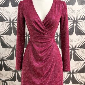 As U Wish Glitter Knit Long Sleeve Romper Size Small